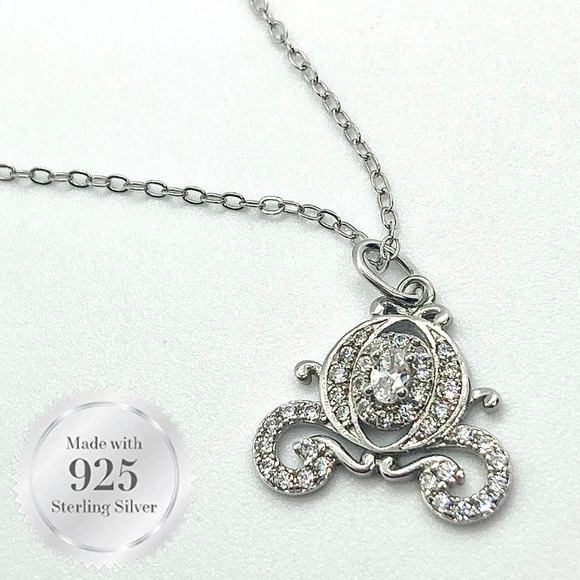 925 Cinderella's Carriage Necklace - Picture 1 of 9